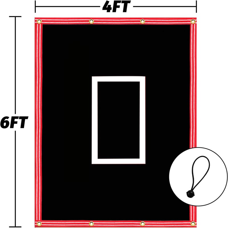 Kapler Baseball Batting Cage Backstop - 4x6FT Heavy Duty PVC Vinyl Backdrop with Strike Zone & Net Saver - Backyard Hitting Pitching Training Aid - Image 2